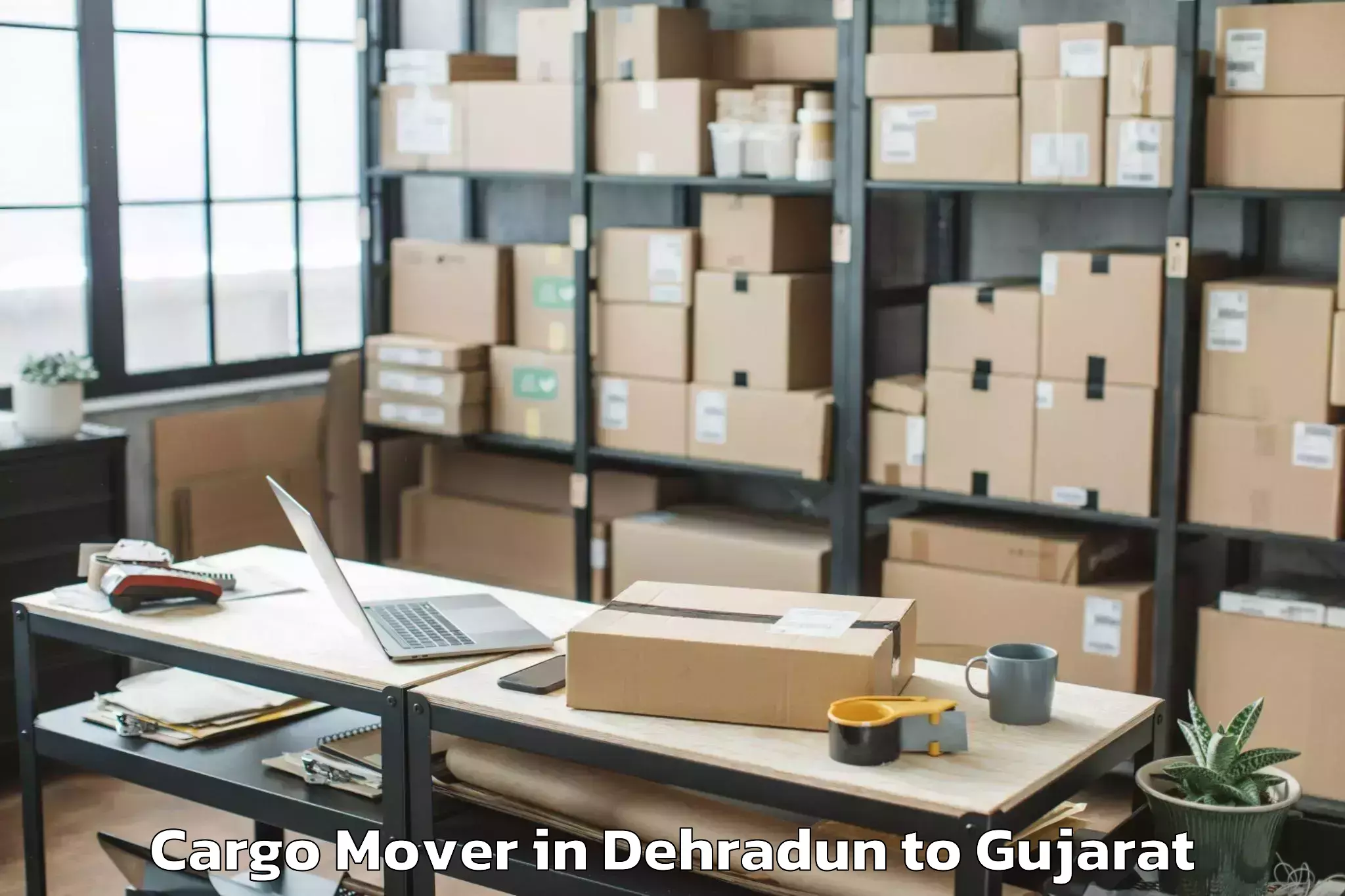 Easy Dehradun to Visnagar Cargo Mover Booking